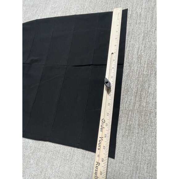 Thalian Women's Black Skirt Size 6 Pencil Pleated Hem Long Dress - Picture 9 of 12